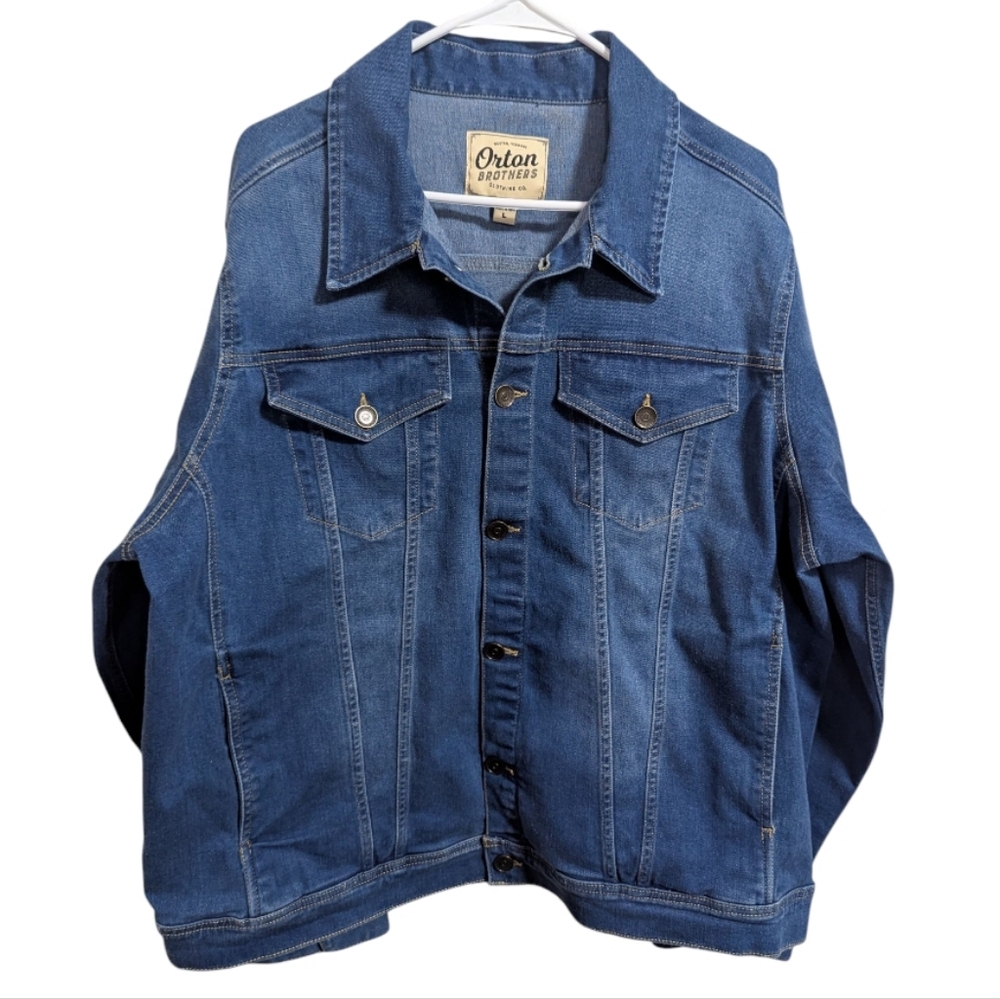 Orton Brothers Clothing Co. Denim Jacket Sz Large BLUE M-011